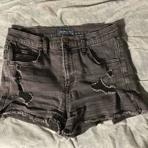 Black Aeropostale cheeky jean shorts size 8